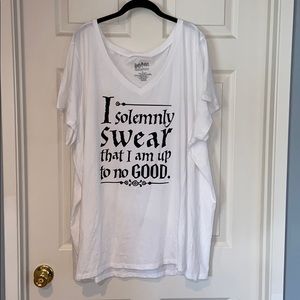 Torrid Harry Potter white V neck T shirt